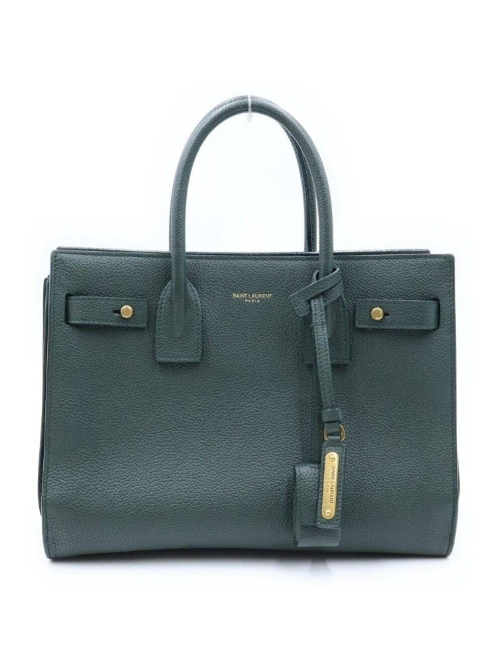 Saint Laurent Paris Sac de Jour Baby 2-Way Shoulder Bag Green Leather